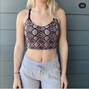 Snakeskin crop top!